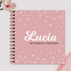Libro de firmas wire-o rosa