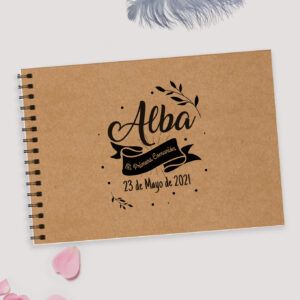 Libro de firmas kraft horizontal