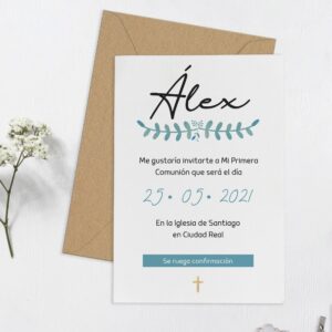 Invitación de Comunión Cruz