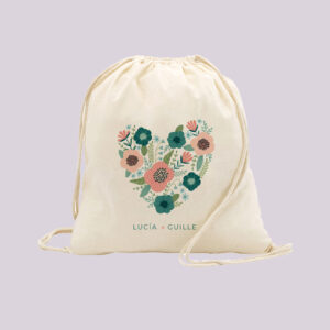 mochila San Valentín flores
